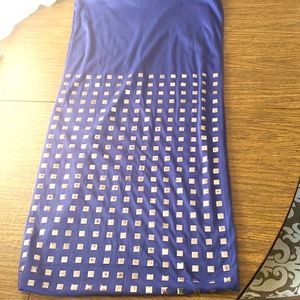 Blue infiniti scarf with metal grommets